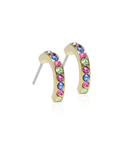 Серьги Подвеска Сверкающее Полукольцо 15 мм, Фантазия