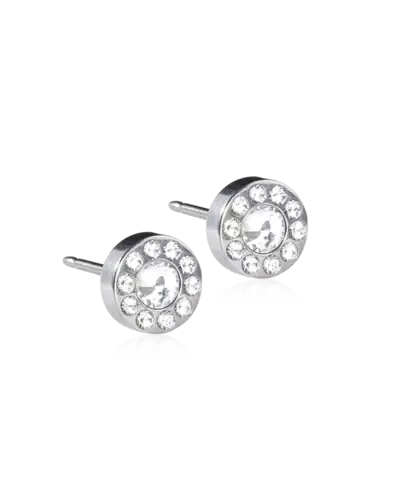 Серьги Сверкающий Ореол 6 мм, Кристалл