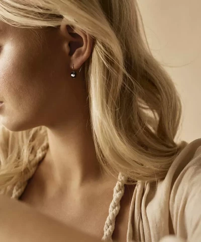 Подвеска Безель 8 мм, Черный бриллиант