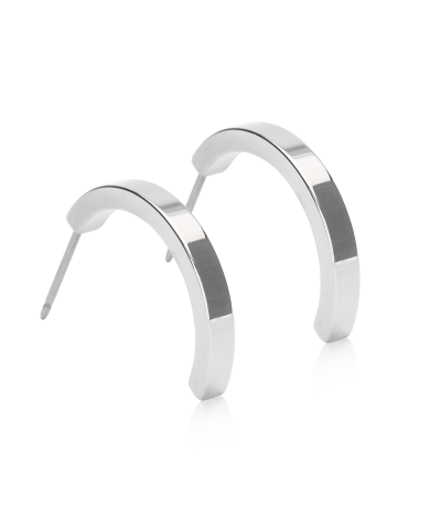 Серьги Подвеска Плейн Полукольцо 20 мм