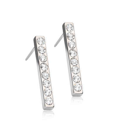 Серьги Подвеска Сверкающая Линия, Кристалл