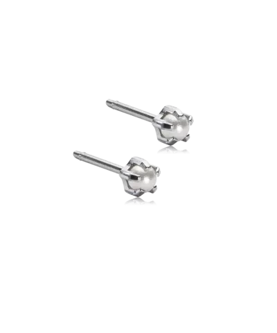 Серьги Тиффани Жемчуг 4 мм, Белый