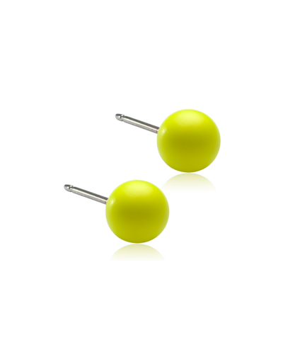 Серьги Жемчуг 6 мм, Ярко желтый