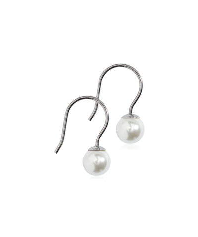 Серьги Мини Подвеска Жемчуг, Белый