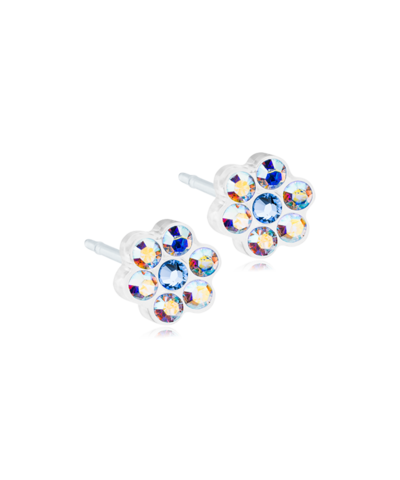 Серьги Ромашка, Перламутровый/ александрит