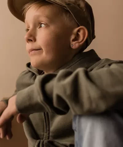 Серьги Безель 4 мм, Кристалл