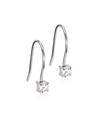 Серьги Подвеска Тиффани 5 мм, Белый