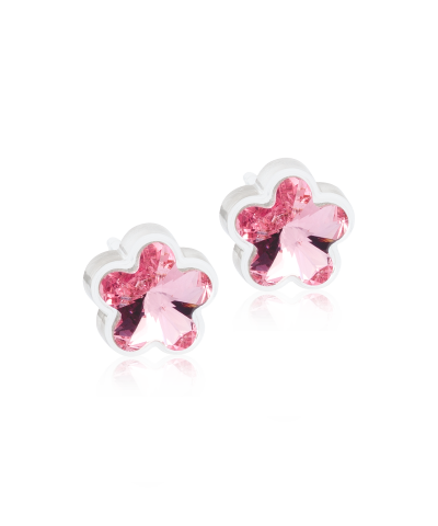 Серьги Цветочек, Светло розовый