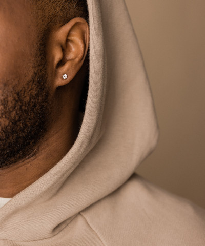 Серьги Тиффани 5 мм, Белый