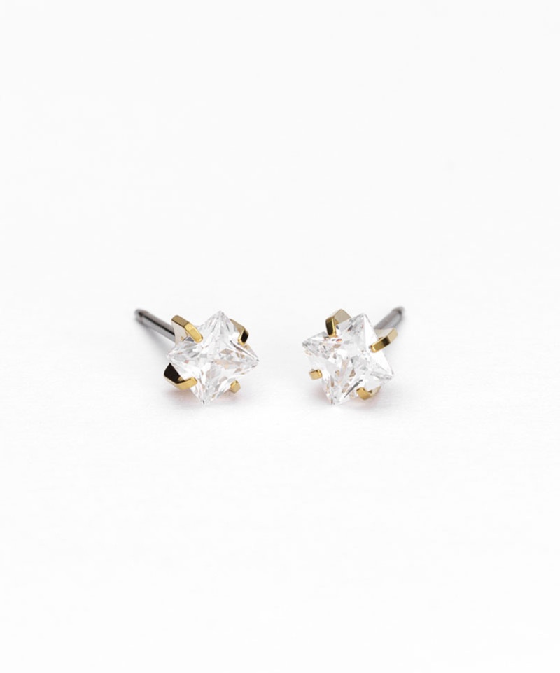 Серьги Тиффани Эдж 5 мм, Белый