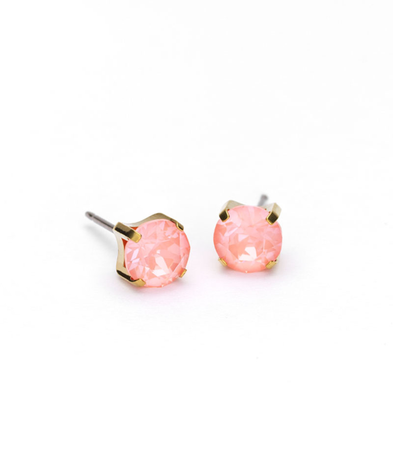 Серьги Тиффани 7 мм, Коралл