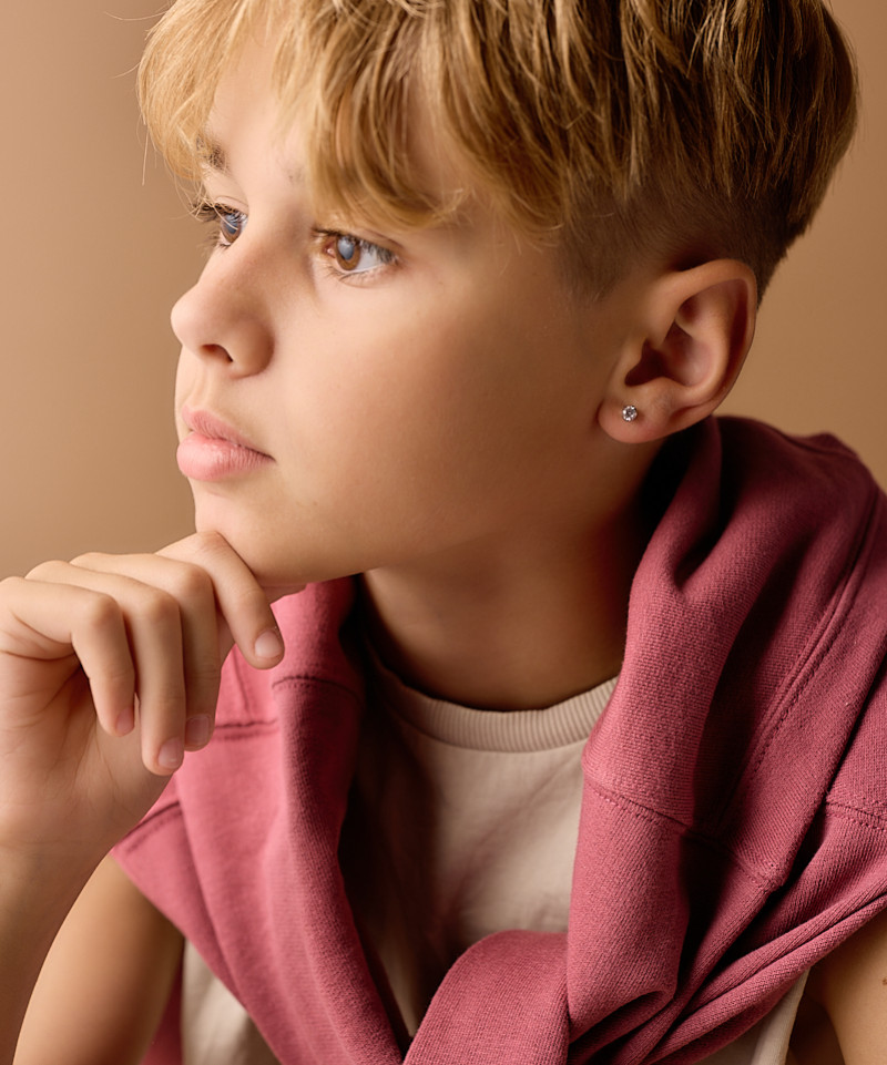 Серьги Тиффани 5 мм, Белый