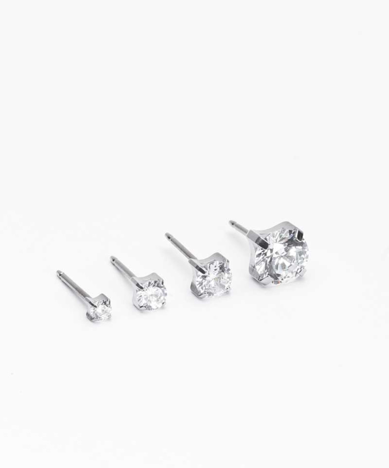 Серьги Тиффани 3 мм, Белый